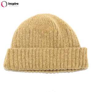 Gorro de lana con logotipo bordado personalizado para mujer, gorrito de alta calidad, Color sólido, para invierno - Product Image 6