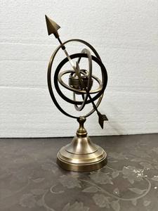 Globe sphérique armillaire en aluminium laiton antique Astrolabe nautique Décor de bureau céleste Pièce maîtresse Cadeau de collection - Product Image 4