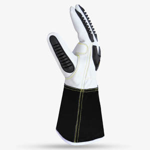 Guantes de seguridad de piel de cabra originales de Skatiq de primera calidad, forrados con 5 puños antivibración y resistencia al impacto - Product Image 6