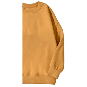 Sudadera Ecológica de Invierno para Mujer, Cuello Redondo, Bordada, Transpirable, de Forro Polar, Color Naranja en la Parte Delantera, Cortavientos, de Poliéster/Algodón - Product Image 5