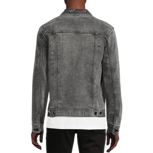 Veste en jean délavé pour homme, coupe droite, boutonnée, avec poches, décontractée, pour l'automne, style streetwear - Product Image 5