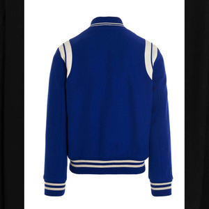 Custom High Quality Embroidery <b>Thin</b> Polyester Sleeves Stand Collar Front Logo Letterman Varsity <b>Jackets</b> Unisex <b>Waterproof</b> - Product Image 2