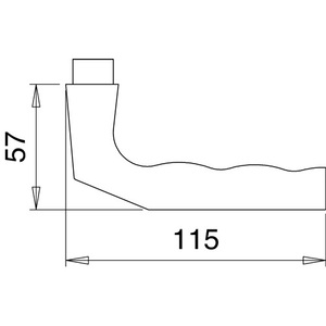 Poignée de porte en aluminium F1 sans rosettes, carrée de 8 mm, 125Z, paire, accessoires intérieurs pour camping-car EDI - Product Image 3