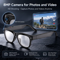 Lunettes Intelligentes IA avec Caméra, Audio Bluetooth, Traduction, Reconnaissance d'Objets, Enregistreur Portable pour Voyages d'Affaires
