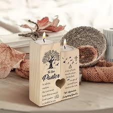 Bougeoir en bois primitif naturel 2024 pour Noël, support de bougies d'aromathérapie de vente romantique Valentine - Product Image 3