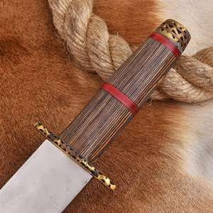 Mini espada para caza y camping al aire libre, material sólido, muy vendida, hecha a mano, hoja de acero de Damasco de alta calidad - Product Image 3