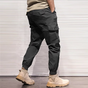 Pantalones cargo de cintura con cordón de talla grande, precio al por mayor, pantalones personalizados para hombre, nueva colección de pantalones y pantalones con múltiples bolsillos - Product Image 5