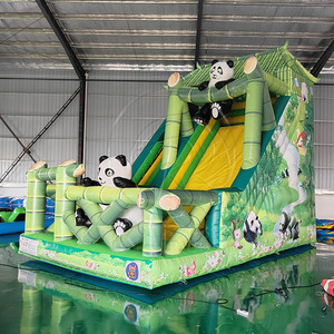 Commercial Panda <b>Inflatable</b> Bouncer <b>Slide</b> Combo Outdoor Kids Jumping Castle PVC Amusement Park <b>Inflatable</b> Trampoline - Product Image 1