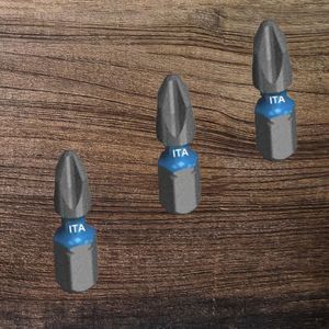 Proveedor Taiwanés ITA Tools, Brocas de Impacto Phillips Industriales OEM para Bricolaje, 1/4\", 25 mmL, Material S2, Acabado de Fosfato de Manganeso, Funda de Color - Product Image 1
