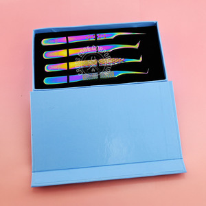 New Arrival 45-Degree Diamond Grip Eyelash Tweezers Plasma Rainbow Pointed Tip Hand Tested Lash Extension <b>Tool</b> - Product Image 1