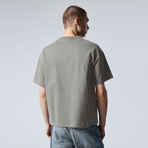 เสื้อยืดผ้าฝ้ายหนาเข้ารูปไหล่ตกไซส์ใหญ่พิเศษสำหรับสตรีทแวร์ผ้าฝ้าย250gsm เข้ารูป100% ฤดูร้อน2025 - Product Image 3