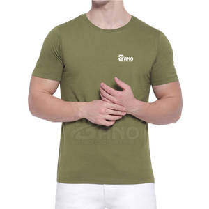 Pakistan vente en gros nouveau design de haute qualité t-shirt pour hommes logo personnalisé solide tricoté respirant séchage rapide à un prix raisonnable - Product Image 1