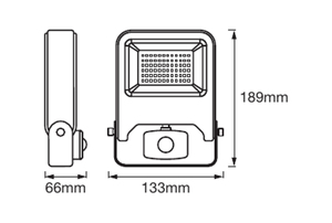 Proiettore LED da esterno con sensore di movimento, bianco, 30W, 3000K, IP44 (Ledvance 487231) - Product Image 2
