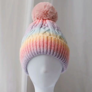 Venta al por mayor de gorros con puños en blanco para imprimir bordados, gorros de punto acrílico cálidos, moda de invierno Unisex, suministro a granel - Product Image 5