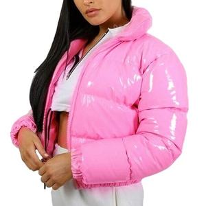 เสื้อครอปซิปหน้าสำหรับผู้ชายผ้าแคนวาสแบบเงางามมีซิปขนาดใหญ่พิเศษสำหรับฤดูหนาว - Product Image 5