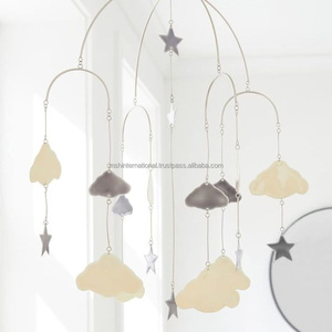 <b>Light</b> Yellow Metal Boho Style Handmade Cartoon Animal Design Hanging <b>Wall</b> Decor for Living Room 2-Piece Oversized Contemporary - Product Image 5
