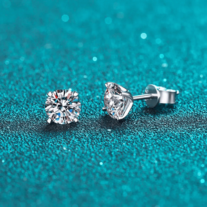 <b>Luminous</b> Luxe Round Moissanite Stud Earrings 0.4-4 Ct Dazzling Jewelry for Women - Product Image 3