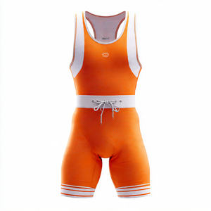 Justaucorps de musculation et de lutte 100% polyester sans manches, hauts d'entraînement de lutte pour garçons, justaucorps de musculation - Product Image 4