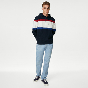 Nouveaux hommes 100% coton Streetwear Style sweat à capuche en hiver lourd polaire pull thermique imprimé motif col solide XS taille - Product Image 2