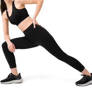 Nouveauté Leggings de sport pour femmes sur mesure de haute qualité Taille haute Taille mi-haute Vêtements de yoga en tissu tricoté - Product Image 3