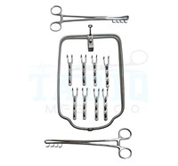 Nouvel arrivage : Kit d'instruments chirurgicaux vétérinaires pour ruminotomie, en acier inoxydable, Classe I, manuel, pour bovins et buffles, TARIQ MFG CO CE ISO EU