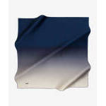 Écharpe carrée en satin de soie bleu marine - Motif de créateur de luxe - Longueur moyenne-longue - Product Image 3