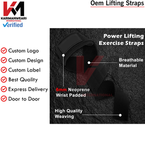 Sangles de poignet pour la musculation avec logo personnalisé, antidérapantes, accessoires de musculation pour la salle de sport - Product Image 5