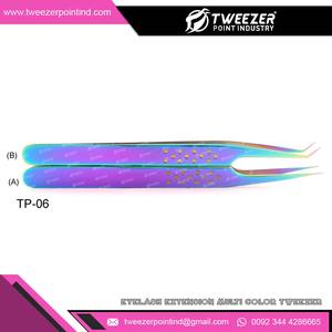 Pince à épiler professionnelle pour extensions de cils en acier inoxydable japonais, pointe fine, personnalisable avec logo - Product Image 6