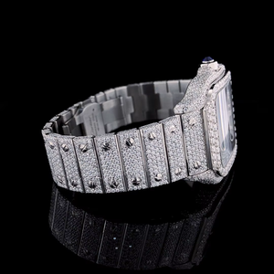 Reloj de Diamante Moissanite Atemporal con Piedras Preciosas Brillantes y un Diseño Elegante y Exquisito para un Estilo Premium de la India - Product Image 3