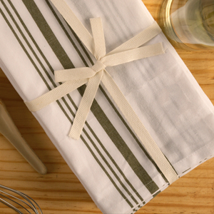 100% Cotton Bistro Napkin-Quick-Dry Sustainable Olive Green Woven for Home Use - Product Image 1