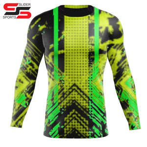 Respirant sublimé pas cher à manches longues Rash Guard Logo personnalisé imprimé élégant hommes et femmes Rash Guard - Product Image 5