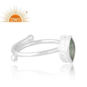 Meilleure vente 925 argent Sterling naturel vert fraise Quartz pierre précieuse bague bijoux pour femmes cadeau pour elle - Product Image 4