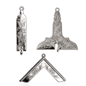 Maçonnique passé maître chaîne collier bijou grand passé maître bleu loge boussole carré emblème plaqué or Regalia 2025 OEM - Product Image 3