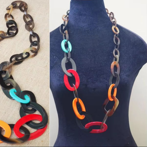 Colliers en corne sur mesure en corne de buffle, tailles et couleurs personnalisées également disponibles - Product Image 1