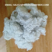 Vikohasan 7D HCS White II Fibra cortada de poliéster reciclado del fabricante GRS Certificado Sintético Siliconizado Hueco Conjugado