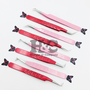 Pinzas de mariposa de venta superior, pinzas de extensión de pestañas personalizadas, pinzas de fondo de mariposa sostenibles, logotipo personalizado, pestañas superiores de visón - Product Image 5