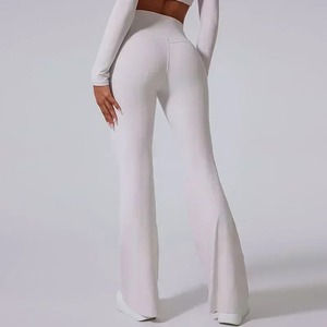 Best Selling XL High Waist Running Trousers for Women Customized Solid Plus Size Ladies' Pants Elastic Waist ODM/OEM Supply - Product Image 6