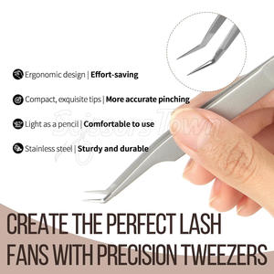 Pince à cils professionnelle avec design léger de marque personnalisée pour les artistes de cils - Product Image 6