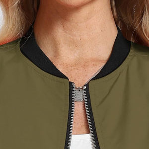 Chaqueta Bomber de Invierno para Mujer al Mejor Precio, con Logotipo Personalizado, Lisa, Transpirable - Product Image 4