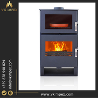Poêle à bois autoportant moderne de haute qualité 9kW en acier, efficacité énergétique, pour intérieur, exporté de Bulgarie, VERSO Verso F, garantie 2 ans