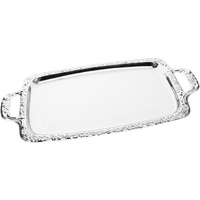 Plateau de service artisanal moderne et élégant en acier inoxydable, poli miroir, durable, pour boissons et collations de mariage, design élégant