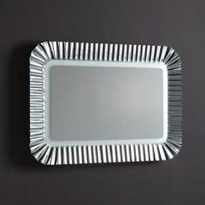 Reversible 94x68 <b>LED</b> <b>Light</b> <b>Mirror</b> with Silver Fused Glass Frame - Product Image 3