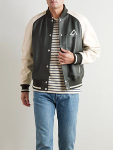 Veste bomber en cuir sur mesure en gros, taille plus, streetwear pour hommes, à capuche, motif lettres, moto et motard, col montant, logo frontal - Product Image 2