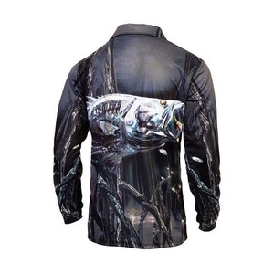 Vente en gros UPF50 + polos de pêche sublimés pour hommes polos à séchage rapide polos de pêche à manches longues Performance - Product Image 5