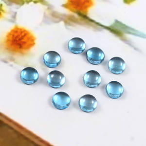 พลอยบลูโทปาซธรรมชาติจากสวิส ขนาด 6 มม. เกรด AAA ทรงกลม หลังแบน แบบคาโบชอง สำหรับทำเครื่องประดับ ขายส่งจำนวนมาก - Product Image 3