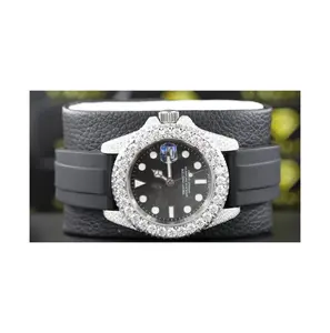 Reloj de diamantes resistente al agua de buena calidad Moissanite Diamond VVS Clarity Reloj moderno de lujo de India - Product Image 2