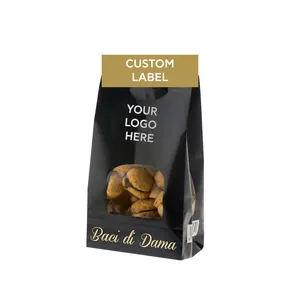 Custom Label Baci Di Dama Chocolate Hazelnut Cookies 200g Wheat Flour 00 Hand Made Quality Cookie Made In Italy Snack 10 Pcs Box