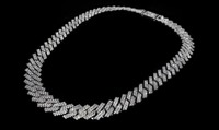 Chaîne cubaine 10 mm sertie de moissanite avec sertissage griffe, bijoux de corps de luxe plaqué argent pour homme, style hip-hop, KRISHNAM JEWELS
