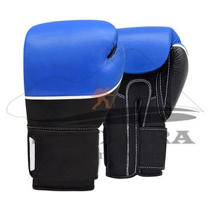 Cómodos guantes de boxeo con logotipo personalizado profesional, cuero de vaca, duradero, con cordones, equipo de entrenamiento de lucha Muay Thai - Product Image 4