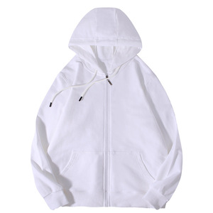 Ventes en gros de sweats à capuche amples en coton uni de 260 g/m² pour l'hiver, logo personnalisé imprimé, sweats à capuche unisexes pour hommes et femmes, couleur unie, fermeture éclair - Product Image 2
